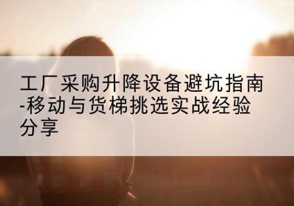 润州移动式升降机怎么选-工厂采购升降设备避坑指南-移动与货梯挑选实战经验分享